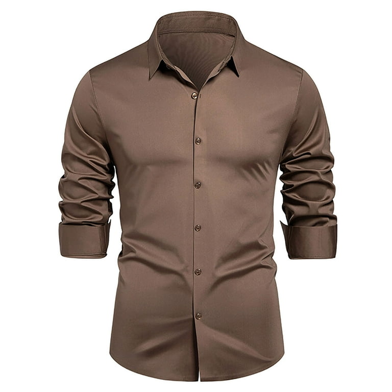 slim fit dress slacks Motive Short Sleeve Dress Shirt M / Black