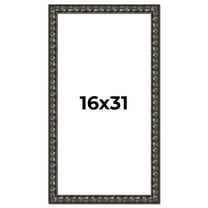 16x31 Frame Black-Brown Medieval Solid Wood Picture Frame | 1.5 Inch Moulding Width | Gotham