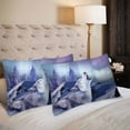 thumbnail image 2 of MKHERT Wolf Howling Pillowcase Pillow Protector Cushion Cover 20x30 inch,Set of 2, 2 of 2