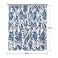 thumbnail image 5 of Blue Floral Leaf Pattern Shower Curtain 72"x84" ,Bathroom Decorative Shower Curtains Set with 12 Hooks,Modern Waterproof Washable Shower Curtain, 5 of 6