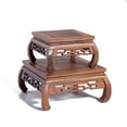 thumbnail image 2 of Thy Collectibles Beautiful Hand Craft Rosewood Oriental Vase Stand 5.5", 2 of 8