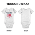 thumbnail image 3 of Everyone Loves a Nice Norwegian Boy Cute Baby Bodysuit Newborn Clothes Outfits (White, 6-12 Months), 3 of 5