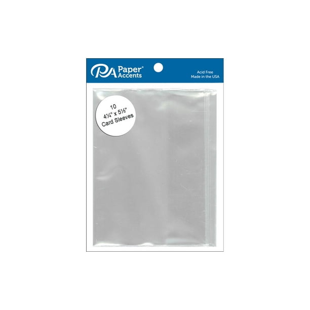 Card Sleeves 4.25" x 5.5", 10 Pieces, Clear