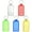 Assorted, variant on 50 Pack Tough Plastic Key Tags with Split Ring Label Window, Coded ID Tags or Luggage Tags, 5 Assorted Colors