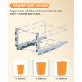 thumbnail image 4 of Double Pull Out Trash Can Under Cabinet with Door Mounting Kit,Under Sink Trash Can for Kitchen with Soft-Close Slides, Not Included Can，Requires Minimum Cabinets Opening 16" W X 24" D, 4 of 14