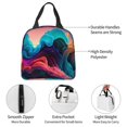 thumbnail image 4 of Salouo Colorful Surreal Landscape for Unisex Lunch Bag Leakproof Lunch Tote Large Capacity Reusable Insulated Lunch Box Cooler Lunch Container for Work/Office/Picnic/Travel-Black, 4 of 8