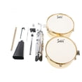 thumbnail image 5 of 13" & 14" Timbales Drum Set with Stand and Cowbell Percussion Instrument, Gold, 5 of 9