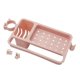 thumbnail image 1 of Estante de almacenamiento para fregadero rosa, Clip para grifo, soporte ajustable para toalla, soporte para jabón, placa de esponja, bandeja organizadora de drenaje, azul P, 1 of 5