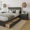 thumbnail image 4 of Nexera Milo 4-Piece Reversible Storage Bedroom Set, Grey, Queen, 4 of 6