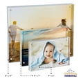 thumbnail image 7 of Two Acrylic Picture Frames | Magnetic Photo Holder | Clear Frame for Family Photographs | Clear Standing Blocks for Office Desk & Side Table | Wedding Gifts | 8x10 Inch, 7 of 7