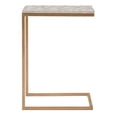 thumbnail image 4 of Linon Paola Capiz Shell Fish Mosaic Iron C-Frame Accent Table in Gold/Cream, 4 of 15