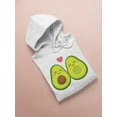 thumbnail image 3 of Two Avocado Halves With Heart Hoodie Men -Image by Shutterstock, Male Large, 3 of 4