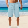 thumbnail image 6 of YOTMKGDO Straight-Leg Short Casual Solid Shorts for Men, Sky Blue 2XL, 6 of 6