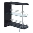 thumbnail image 1 of Coaster Table de Bar en Métal Noir Brillant et Chrome, 1 of 5