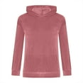 thumbnail image 3 of Kiijoy Teen Girl's Velvet Hoodie Solid Color Pullover Hooded Sweatshirt, Sizes 14-15, 3 of 5
