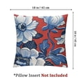thumbnail image 4 of Thibaut Honshu red and blue Chinese style flower decoration pillowcase cushion cover, retro farmhouse characteristic pillow, modern home decoration throw pillow 1 set of 2, various sizes, 4 of 7