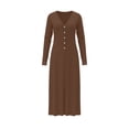 thumbnail image 4 of Long Cardigan Lightweight Knit Dusters Coat V Neck Button Up Sweater Dress Fall Outfits Women XL, 4 of 4