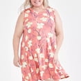 thumbnail image 3 of Style & Co Plus Size Printed Flip-Flop Dress - Tulip Coral - Size 2X, 3 of 4