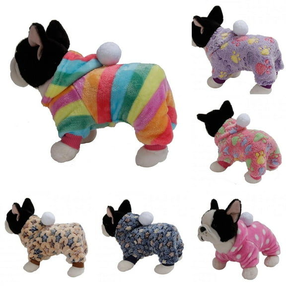 Walbest Warm Dog Sweater Hoodie , Soft Fleece Puppy Clothes with Star Print Doggie Shirt Winter Outfits Sweatshirt for Small Pets Dog Cat Chihuahua Teddy Pup Yorkshire (XS, Purple)