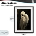 thumbnail image 4 of Stupell Industries Coastal Feathered Egret in Soft Light Black Framed Print Under Glass, 14 x 20, by Petals Prints Design, 4 of 8