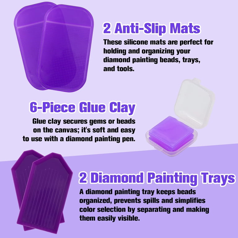 ZYNERY Diamond Painting Tool Kit, 18-Piece, Purple photo 7