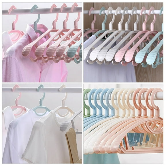 WORGEOUS 5pcs Muitipurpose Windproof Clothes Hanger Skid Proof Wide-shoulder Hanger