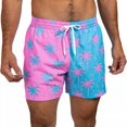 thumbnail image 4 of Chubbies Men's Classic Swim Trunks 5.5" The Prince of Prints Lined Boardshorts (XX-Large, Blue/Pink), 4 of 9