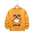 thumbnail image 3 of Kiijoy Boys Halloween Sweatshirt Kids Cute Crewneck Pullover, Yellow, Sizes 9-10Y, 3 of 3