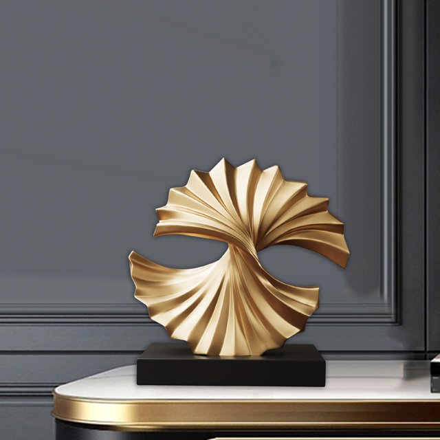 Estatua de resina ondulada, estante moderno, decoración, adorno coleccionable, escultura de escritorio, escultura ondulada para gabinete y dormitorio Estilo A