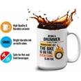 thumbnail image 4 of Dataset Bike on Fire Mug White 15oz - Drummer Like Bike on Fire - Drummer Job Occupation Bestie Graduation Coworker Birthday Funny Sarcasm, 4 of 7
