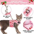 thumbnail image 4 of (2 Pices Rose Fraise) Harnais Pour Chat Avec Laisse - Harnais En Maille Rglable Lgant Pour Chatons, Chiots Et Petits Animaux, 4 of 5