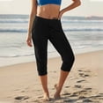 thumbnail image 2 of Ihhxva Women's Capri Pants 3/4 Length Cuffed Ankle Relaxed Fit Elastic Waist Yoga Pockets Stretchable Summer Jogger Leggings Gym Daily Wear S-2XL, 2 of 9