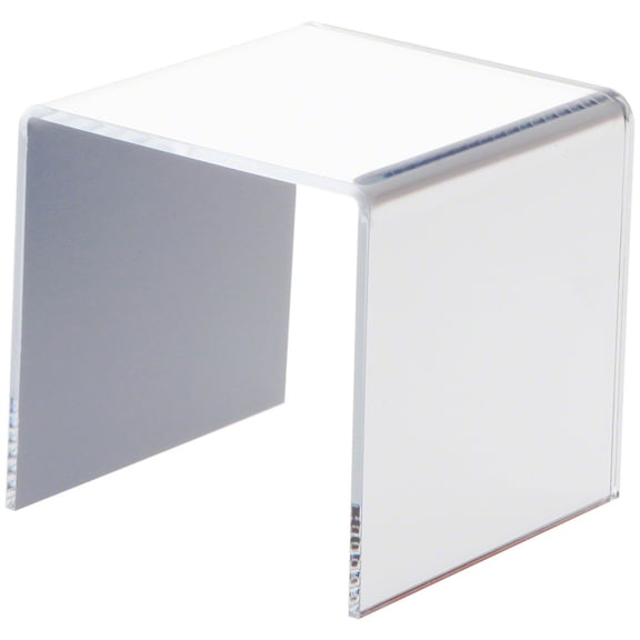 Plymor Mirrored Acrylic Square Display Riser, 5" H x 5" W x 5" D (3/16" thick)