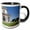 Black/White, variant on 3drose, Rhode Island, Newport, Vanderbilt Mansions - Us40 Cmi0005 - Cindy Miller Hopkins, 11oz Two-tone Blue Mug