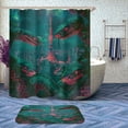 thumbnail image 2 of 4 Pcs Group Snakes Bathroom Shower Curtain Set with Rugs,Toilet Lid Cover, Bath Mat Wild Snake Pattern Animal Theme Reptiles Bathroom Decor Sets Accessories with 12 Hooks, 2 of 6