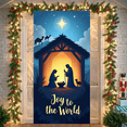 thumbnail image 5 of Nativity Scene Christmas Banner Religious Decoration Star Design Joy Message for Holiday Celebration Indoor Display Festive Event, 5 of 9
