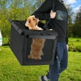thumbnail image 2 of Gymax Folding Soft Dog Crate Foldable Pet Carrying Bag w/ 2 Openings & Window Soft Mat, 2 of 10