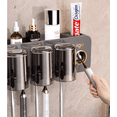 thumbnail image 4 of Wall-Mounted Toothbrush Holder with Toothpaste Dispenser and 4 Cups（white）, 4 of 6