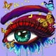 thumbnail image 1 of Cuadros Decorativos Kit de pintura de diamante 5D DIY Maquillaje de ojos brillante Pared de taladro redondo completo (A2061) Likrtyny embutido en tela, 1 of 6