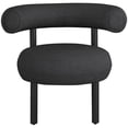 thumbnail image 5 of Meridian Furniture Bordeaux Black Boucle Fabric Accent Chair, 5 of 41