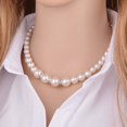 thumbnail image 7 of Shenmeida 3Pcs/set Elegant Faux Pearl Necklace Hook Earrings Bracelet Jewelry Set Simulated Pearl for Women Gift, 7 of 7