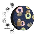 thumbnail image 5 of Gaeub Sloth with Donuts 14-17in Tire Cover, Spare Tire Cover, for Camper Caravan, Trailer, Car, Truck, SUV, Jeep - 17 inch, 5 of 9