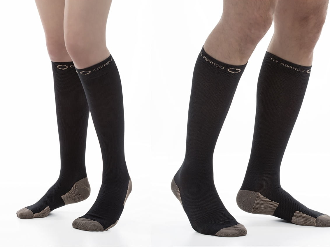 Copper Fit Gripper Socks, 2 pack, L/XL