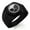 Black, variant on Stainless Steel Yin Yang Ginkgo Leaves Kamon Crest Engraved Hexagon Crest Flat Top Biker Style Polished Ring
