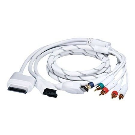 4in Cable - Monoprice 6FT 4 in 1 Component Cable for Xbox 360, Wii, PS3 and PS2 (2 Pack)