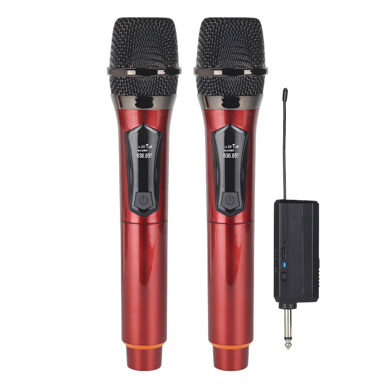 GJX 2026 New Audio Microphone Set Wireless Design Wireless Speaker Long Battery Life Ergonomic Design Mic for Karaoke Podcasts Meetings Events Red1