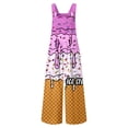 thumbnail image 3 of Letdown Boys Girls Bib Overalls Pants Loose Romper Adjustable Straps Ice-Cream Clothes Jumpsuit with Pockets Kids Summer Outfit 5-14 Years, 3 of 4