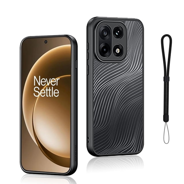 Funda protectora de teléfono NOUKAJU para OnePlus 15 Clear-Black