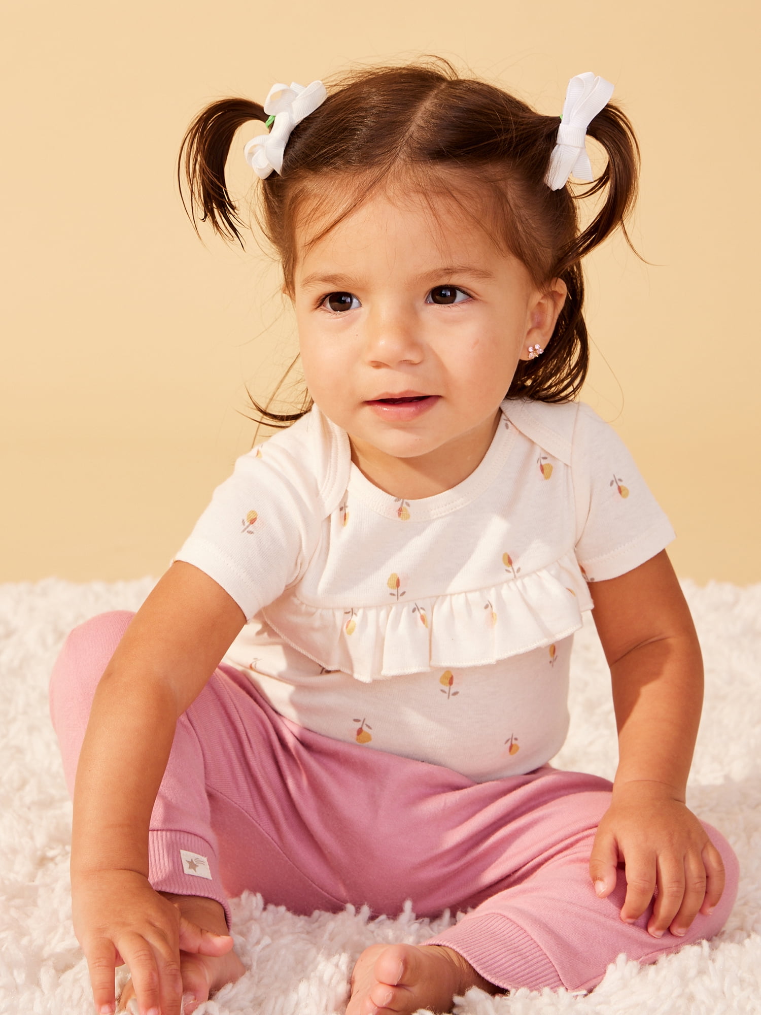 Little Star 100% Organic Cotton 5 Pack Baby Girl Bodysuit