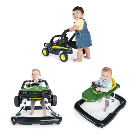 Bright Starts 3 Ways to Play John Deere Gator Baby Walker with Activity
